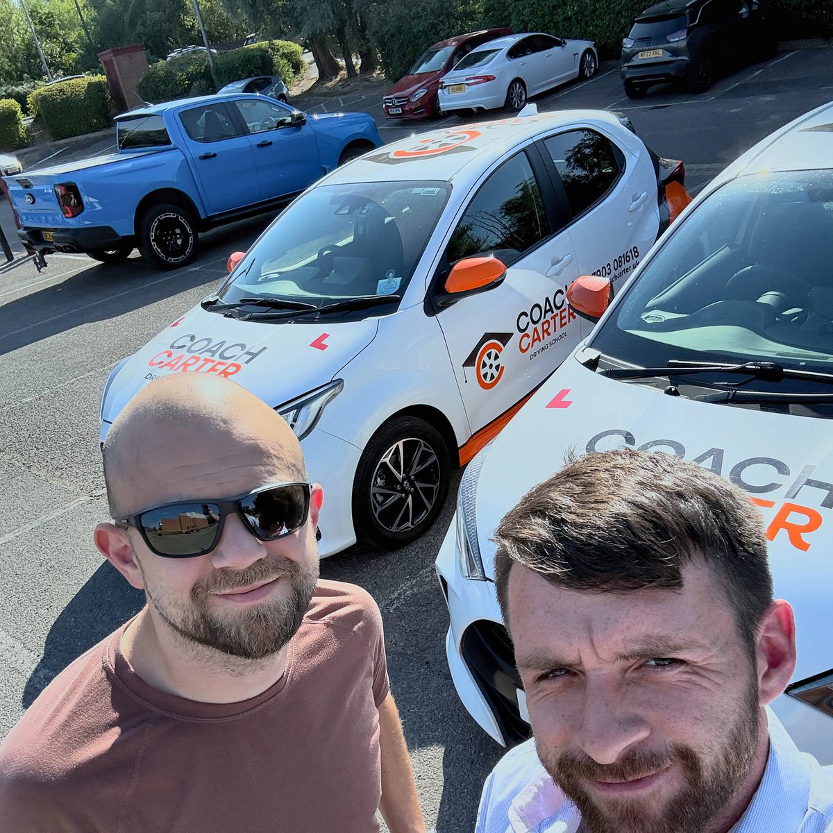 Fraser and Simon, CoachCarter driving instructors